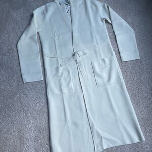 Babaton White Trench Coat Minimalist Design